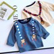 Children's clothing spring and autumn new long-sleeved shirts children's fashion baby girl Korean style sling printed fashionable bottoming clothes trendy