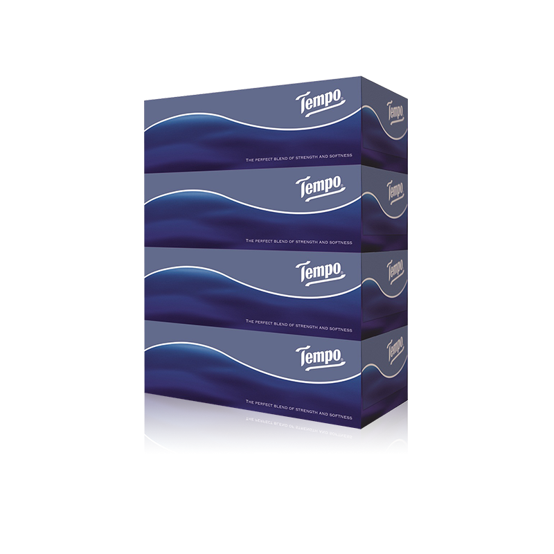 TempoTempo paper towels boxed removable toilet paper 90 draw 4 boxes Hard case removable toilet paper napkins aperitif paper boxed removable toilet paper