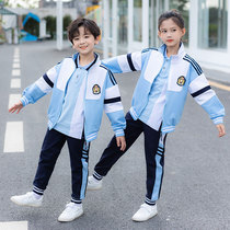 School uniforms elementary school students suit childrens pure cotton class clothes kindergarten garden clothes Chunqiu shipment action will be served in gymnastics