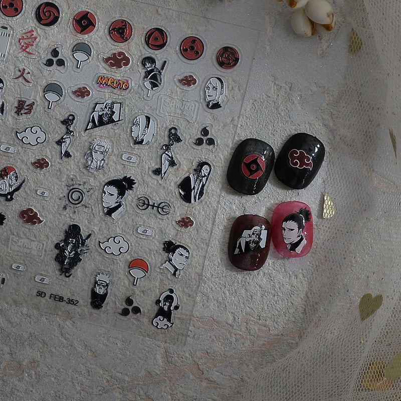 Naruto Anime Character Nail Stickers Sharingan Akatsuki Organization Logo Nail Stickers Phone iPad Decorative Stickers Naruto Anime Character Nail Stickers Sharingan Akatsuki Organization Logo Nail Stickers Phone iPad Decorative Stickers