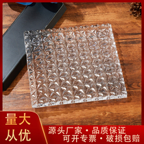 Hot melt glass brick Transparent square partition wall Solid crystal brick bar light transmissive color background wall Curtain wall landscape wall