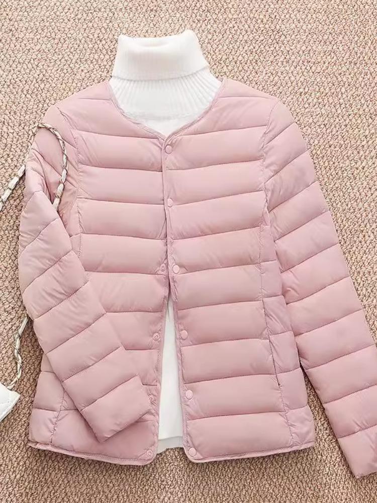 Boselden's joint light thin down cotton clothing lady short fit inside wearing body warm beating bottom liner jacket-Taobao