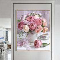 Rose diamond painting new style living room bedroom 5d masonry stickers full of diamonds DIY cross stitch
