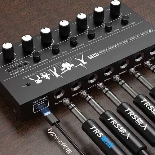 Смешанная дорога 6/8 Road Kara Ok Audio Instrument Microf Hair Pipeline Live Sound Card Небольшой миксер