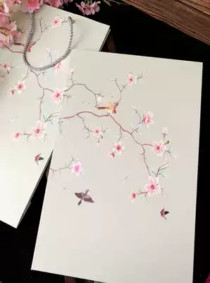 Gift box tote bag set business gift box female fan box folding fan box Group fan gift box box carton packaging