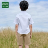 Хлопковая рубашка для мальчиков для школьников, детский летний комплект