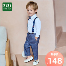 fir boys suit baby year old dress children suspender pants four piece suit england handsome kids suit