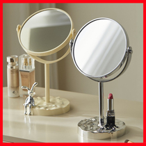 Mirror for college students dormitory double-sided makeup mirror desktop desktop office womens home high-definition portable magnified dressing