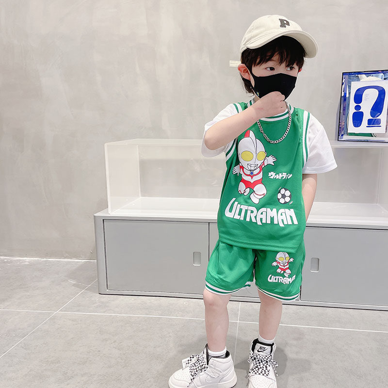 Ottman Boy Summer Clothing Suit Children Summer Basketball Suit Kids Breathable Sports Jersey Baby Boomer Dress