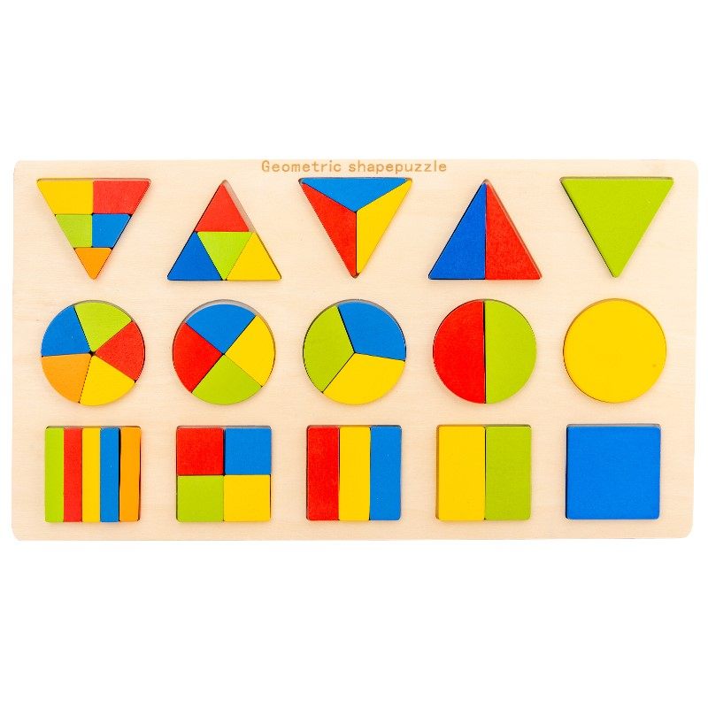 Montessori Cognitive Children's Puzzle Toy Paired Geometric Aliquots Enlightenment Puzzle Shape Kindergarten Teaching Aids