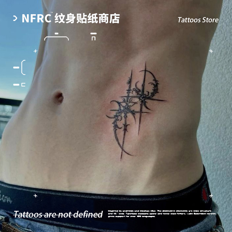 Gothic Style Dark Moon Cross Herbal Juice Tattoo Stickers for Men and Women, Long-Lasting Waterproof Tattoo on the Arm, New Style Gothic Style Dark Moon Cross Herbal Juice Tattoo Stickers for Men and Women, Long-Lasting Waterproof Tattoo on the Arm, New Style