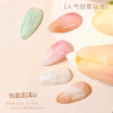 Японская мраморная белая акварель для маникюра, градиент