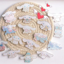 ins Japan-ROK trinkets big ears Yugui dog acrylic brooch female inins cute girls cartoon breasts and brokenpins