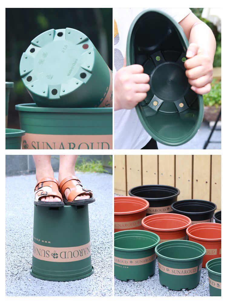 Flower pots with a large diameter of more than 30 planting trees and flowers plastic high and short fat gallon green rose succulent thickened deep high pots