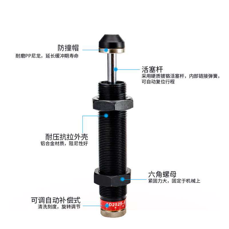 Pneumatic oil pressure adjustable buffer AD1410 1412 1416 1416 2030 2030 2525-05 Nizer