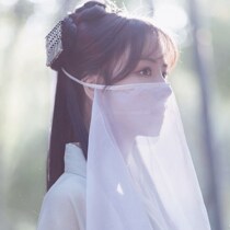 Costume veil womens veil shake the same new costume Hanfu masked solid color antique accessories Chiffon face cover