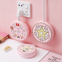 Multi-function plug row USB socket wiring board round plug board plug board Cute girl student dormitory row plug