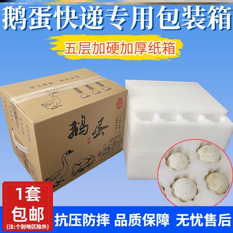 Egg - proof - wreck transport box Pearl cotton goose egg - container 12 24 - packed egg packaging box to send express transport anti - seismic shipment