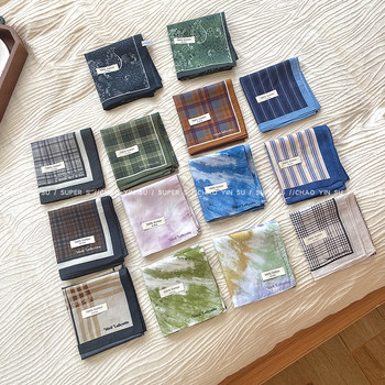 High-End Pure Cotton Square Scarf for Women 2025 New Spring and Summer Thin Breathable Square Scarf Scarf for Tying Hair and Neck Accessories