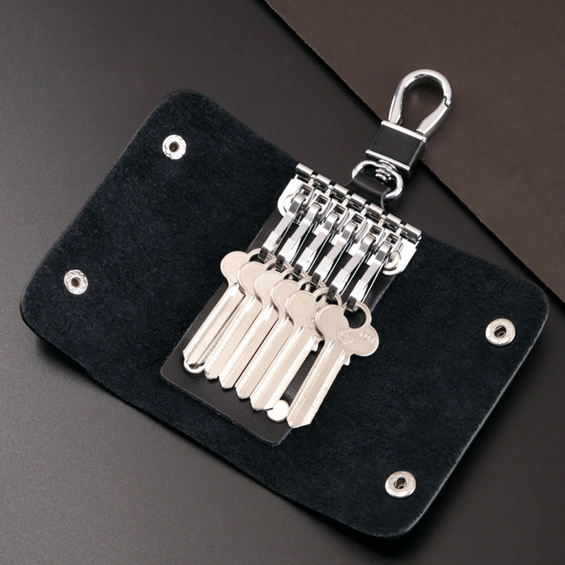 Men's Bull Leather Key Bag Female Type Brief Small Bag Mini Large Capacity Home Multifunction Fashion Key Bag