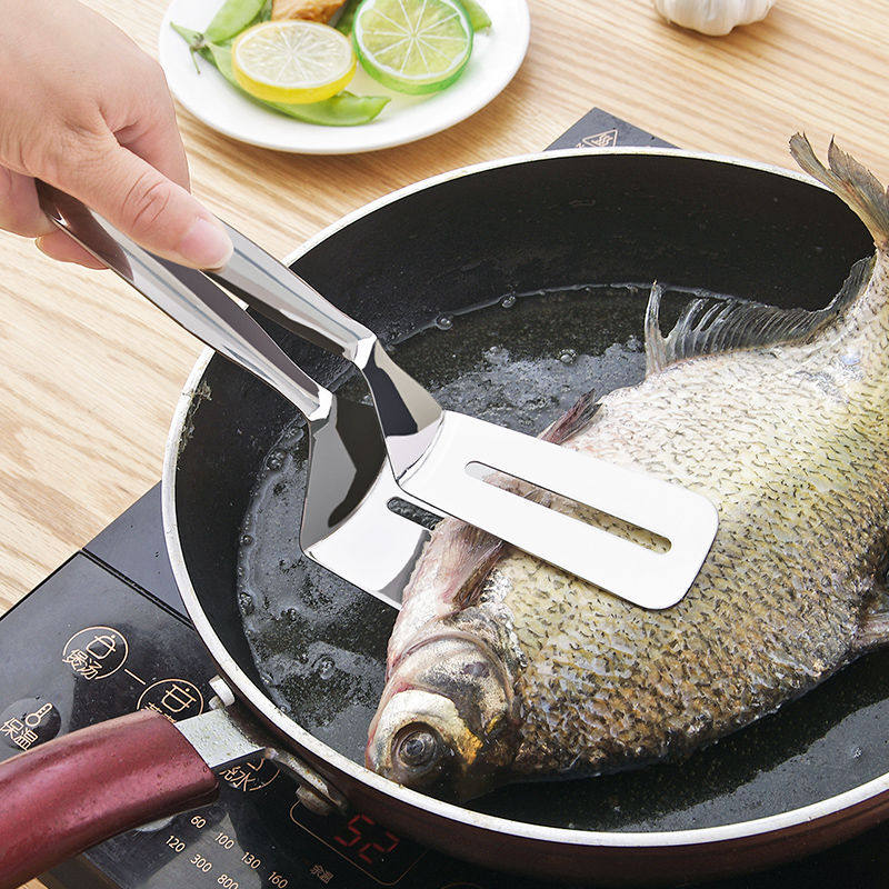 304 Stainless Steel Frying Scoop Clips Fried Fish Shovels Fish Scale Planing Fried Stew home Kitchen Pan Shovel Clip Bread God