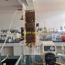 Transparent organic glass square column soil leaching experiment acrylic column flange connection reactor