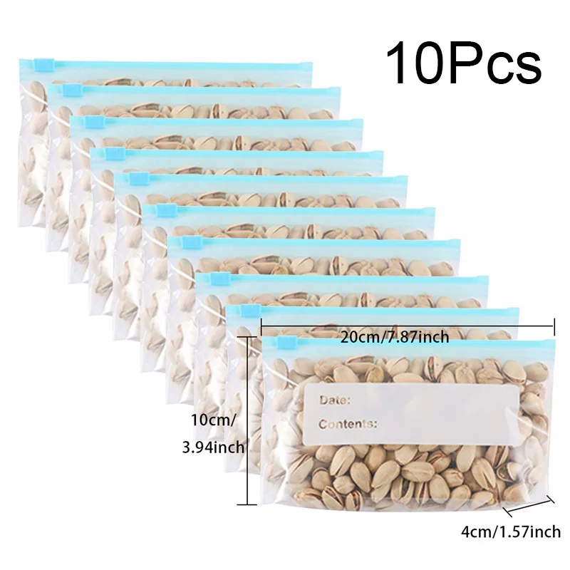 [1/10Pcs МReusable мешок для застежки-молнии стоячий Zip закрытый пластиковый заморозка]