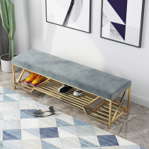 Iron Art Net Red Changing Shoes Stool Home Doorway Wear stool in door Strip Bench Mall Light Lavish Bed Tail Bench Fitting Bench