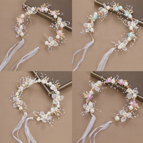 Childrens headwear forest style garland super fairy crown headband princess flower girl head flower birthday girl performance catwalk accessories