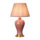 Crystal Glaze Ceramic Table Lamp Bedroom Bedside Lamp American Style Table Lamp Wedding Pink Table Lamp Girl's Living Room Table Lamp Simple