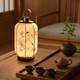 Song Dynasty Aesthetic Portable Table Lamp with Zen Spirit, Rechargeable, Hand-Painted Flowers and Birds, Bamboo Atmosphere, Suitable for Tea Room, Bedroom, Study, Bedside Table Lamp