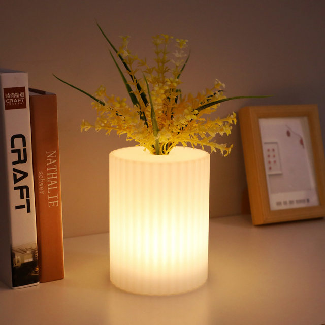 Warm vase lamp decoration timed dimming table lamp Nordic study bedroom bedside atmosphere night light soft light