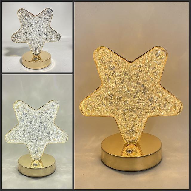 Led Starry Eyes Crystal Table Lamp Touch USB Charging Night Light Bedroom Atmosphere Ins Style Table Lamp