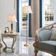 American Retro Living Room Floor Lamp, Nordic Simple Style Villa Dining Room Bedroom Decoration, Cozy Bedside Standing Lamp