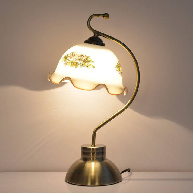 European-Style Retro Table Lamp for Bedroom Bedside, American Country Style, Old Shanghai Vintage, Antique Nostalgic, Remote Control Dimming