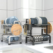 Stainless steel Kitchen Dishes containing rack Bowls Chopsticks Drain Racks Countertops Home Airing Bowls Chopsticks containing boxed shelves