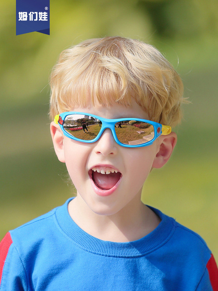 Outdoor climbing riding sunglasses Children great children's glasses sunglasses polarized anti-UV cool Anti-glare windproof sand-Taobao