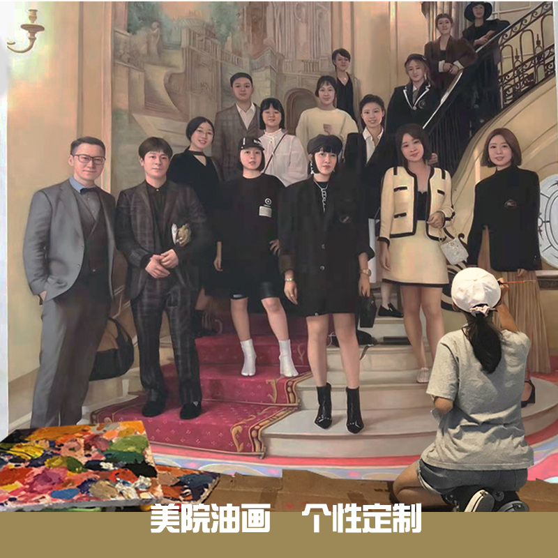 Generation painting oil painting portrait custom pure hand-painted celebrity painting copy wedding photo pet realistic abstract landscape decoration