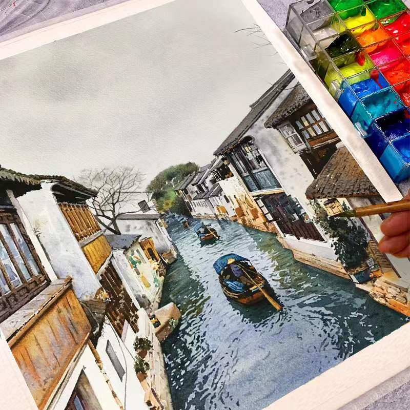Drawing Watercolor Pure Hand-painted Character Color Water Powder Scenery Oil Painting Color Lead Photo Custom Portrait Sketching Portrait Sketch like -Taobao