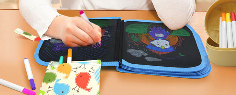 Trẻ em bảng vẽ cầm tay graffiti hai mặt có thể sử dụng bảng đen nhỏ có thể lau em bé phấn nước bức tranh sách viết trẻ em bảng tự xoá điện tử bảng vẽ tự xoá