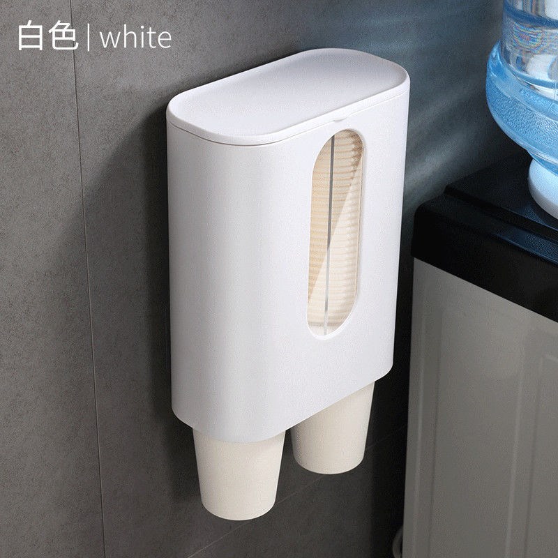 Disposable cup holder wall-mounted cup taker paper cup water cup shelf rack automatic storage cup holder free punch