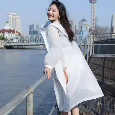 Tide brand fashion sunscreen clothing women 2021 new summer long sleeve anti UV long version Thin Ice Silk sunscreen women