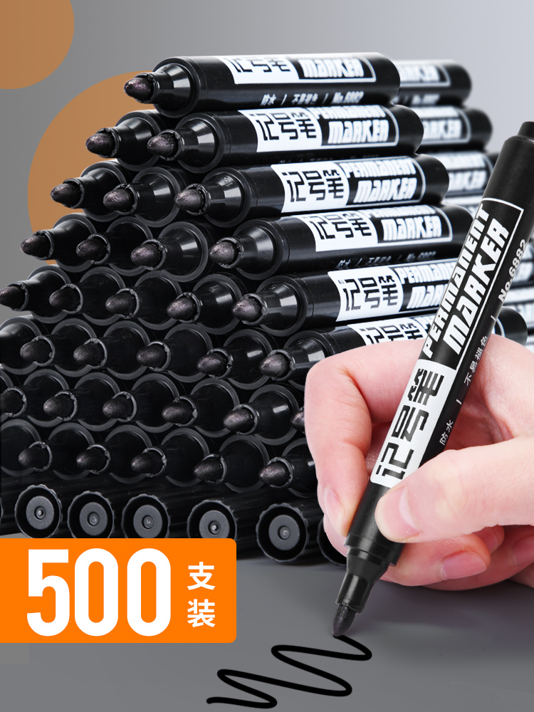 Cat passenger oily note pen black oily pen check pen ink Colour Macpen red waterproof express Strange Pen Not Erasable Coarse pen Coarse Head Mark Pen Logistics Special Pen