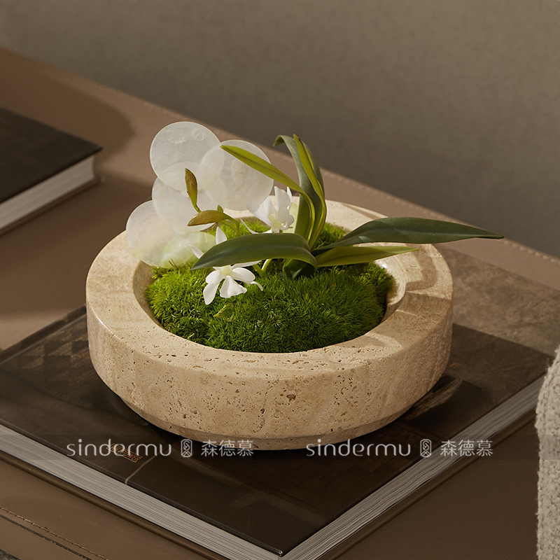 Moss Tabletop Decorations for Hotel Conference Rooms, High-End Decoration for Guest Rooms, Dining Tables, Moss Micro-Landscape Home Decoration