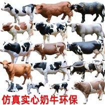 Simulation Bull Model Simulation Animal Model Children Toy Size Dairy Cow Paparazzi Happy Farm Plastic Pendulum