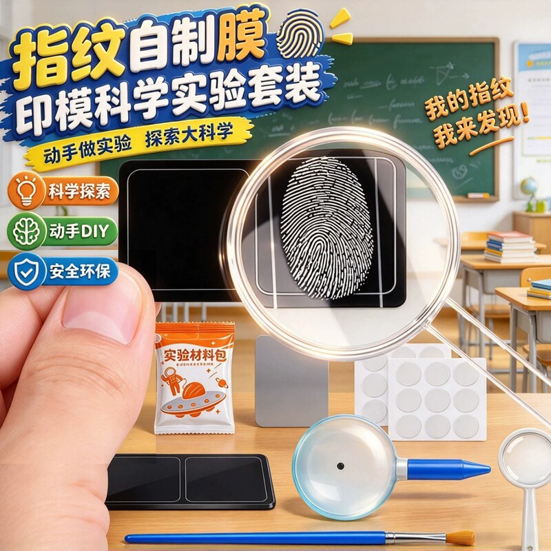 Fingerprint DIY Film Impression Science Experiment Kit Handmade DIY Material Identification Extraction Fun Physics for Elementary School Students 3