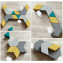 Library Corporate reception Training Institution Office etc. Place area mall Creative Alien Triangle Combined sofa stool
