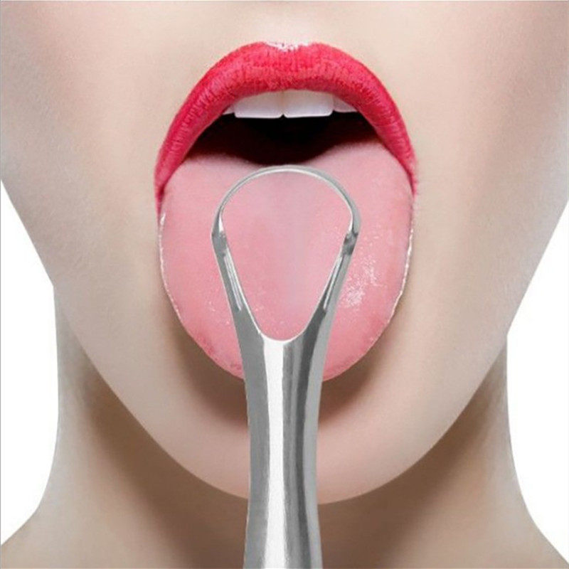 Tongue scraper artifact stainless steel manual cleaner brush tongue scraper to wash tongue scraper adults