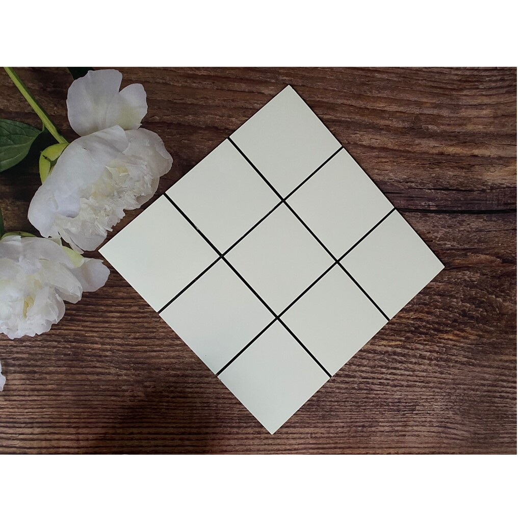 Aluminum-plastic plate self-adhesive wall sticker kitchen bathroom nine palace grid waterproof and oil-proof imitation tile old wall renovation renovation god