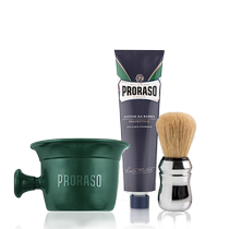 PRORASO Italian imported aloe vera vitamin E mens shaving cream foaming dishwasher (three-piece set)